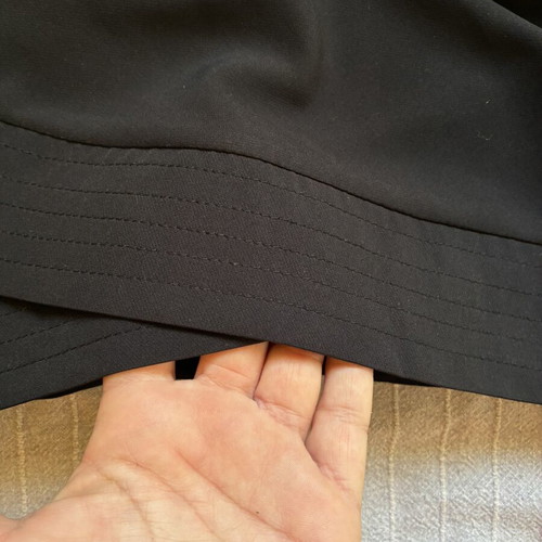 Zara black faux-wrap crop top with exposed back zip, size M