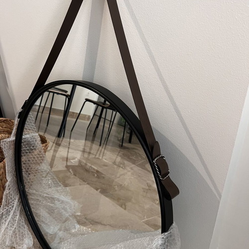 Metal mirror like new, 60 cm diameter, 86 cm height
