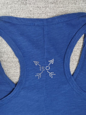 Maxi cotton dress with sporty back like new, blue