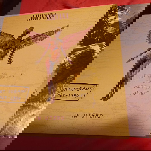 Nirvana In Utero LP μεταχειρισμένο, με γραμμένο εμπρός εξώφυλλο
