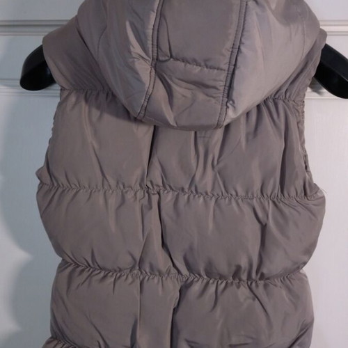 Grey children's sleeveless jacket with hood like new, size S