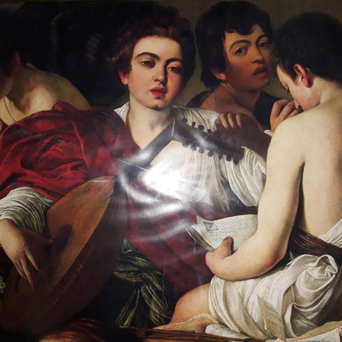 Caravaggio painting used with aluminum frame 55x71 cm