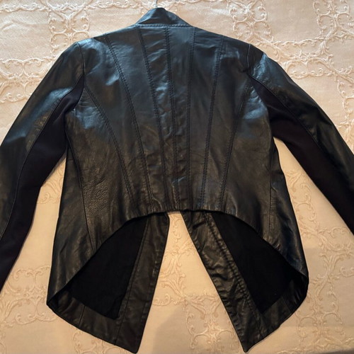BCBG Maxazria leather jacket, genuine leather, size XXS