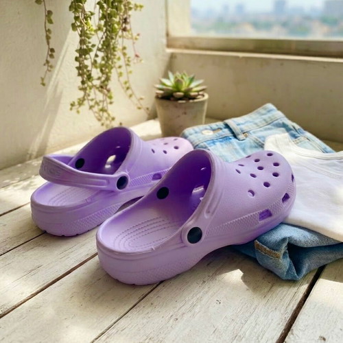 Lilac comfortable slippers, size 36-37