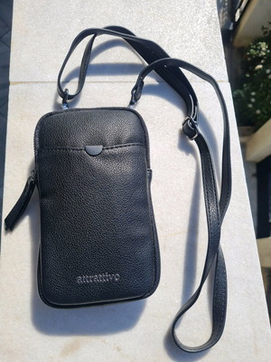 Attrattivo crossbody bag new, black with croco texture