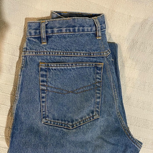 Women's high-waisted vintage jeans used, blue, size L