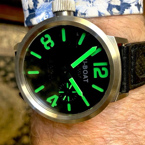 U-BOAT Huge mechanical watch used with 50mm luminous dial