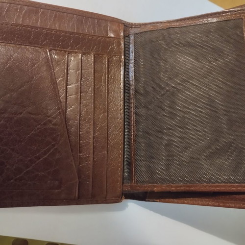 Michelin leather wallet used, brown