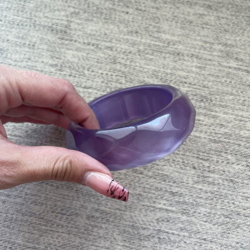 Purple Acrylic Statement Bangle Bracelet new