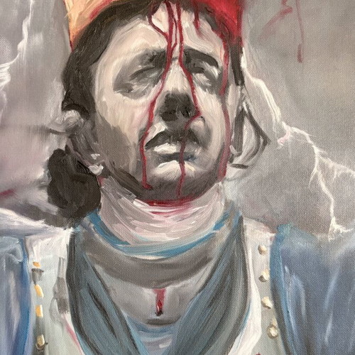 The Fallen Monarch πρωτότυπος πίνακας ελαιογραφίας σε καμβά 60x80 εκ