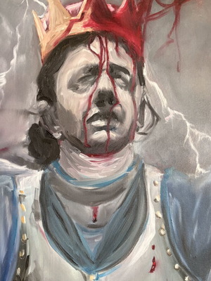 The Fallen Monarch πρωτότυπος πίνακας ελαιογραφίας σε καμβά 60x80 εκ