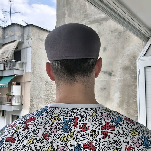 Flat Cap 100% Wool Made in Italy Like New, Size 57, Grey