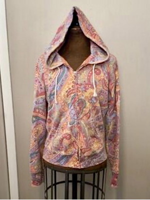 Lucky Brand Paisley Zip Up Hoodie μέγεθος M σαν καινούργιο, πολύχρωμο