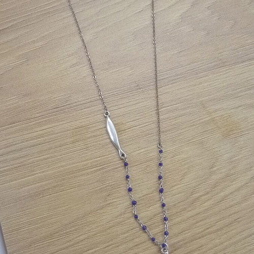 Stainless steel necklace used, in very good condition