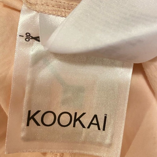 Kookai dress like new, 100% cotton, baby pink with beige details, size L