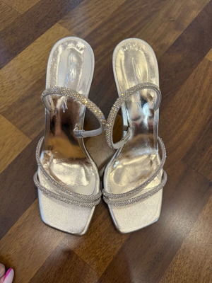 sante rose gold heels