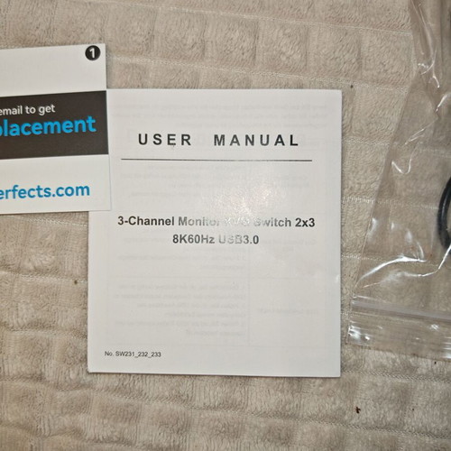 KVM Switch VPFCT 2x3 HDMI DisplayPort 8K 60Hz USB 3.0 new