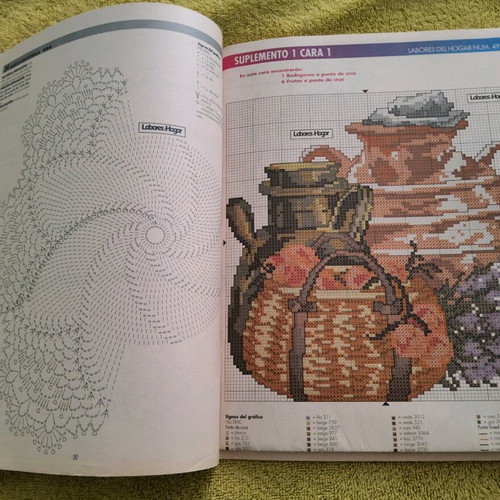 Labores del Hogar magazines used, vintage, embroidery and knitting ideas