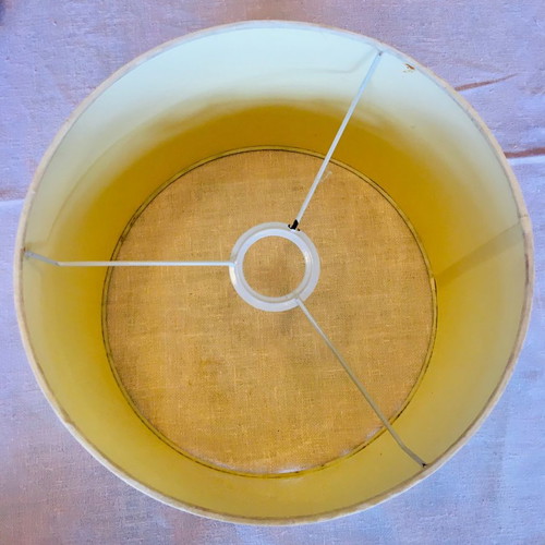 White lampshade used, cylindrical, 30 cm diameter, 20 cm height