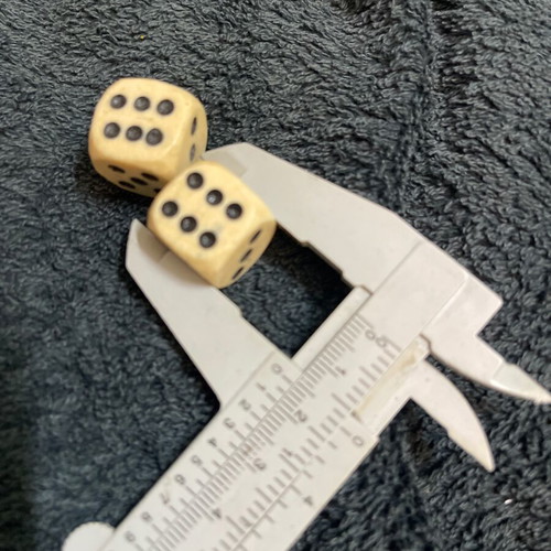 Old resin dice pair used