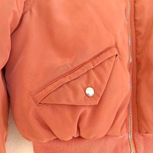 Missguided bomber cropped jacket like new, dusty rose-salmon, XS 34