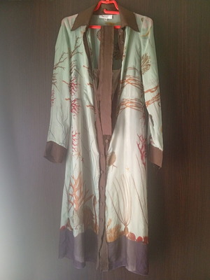 Hoss Intropia silk women's dress like new, brown and turquoise