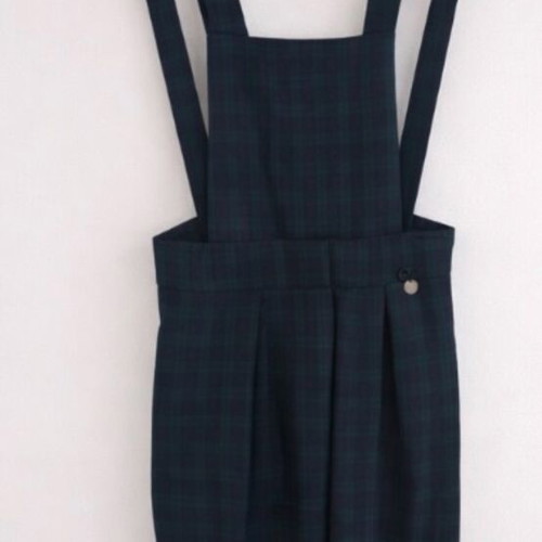 Lynne set salopette and checked shirt like new, Small