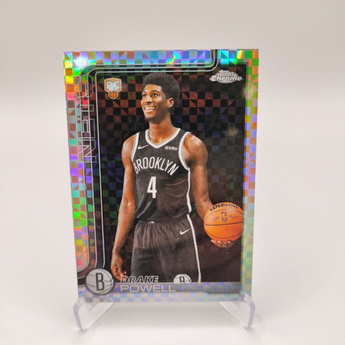 Topps Chrome Drake Powell Brooklyn Nets X-fractor card like new
