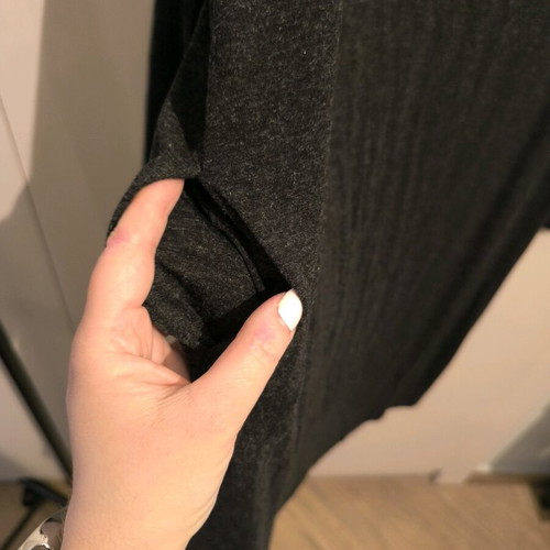 Celestino black-gray elastic dress with bat sleeve and pockets like new