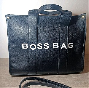 Τσάντα χειρός μαύρης boss bag