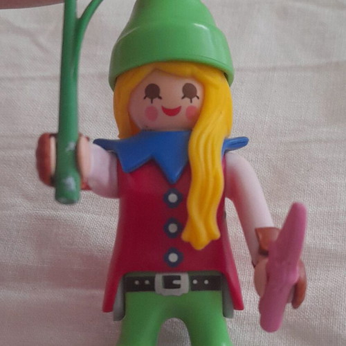 Playmobil girl dwarf gardener new with rose and pruning shears