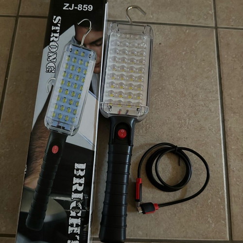 Rechargeable lamp 34 led with hook, magnet and usb charger 28 cm new