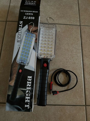 Rechargeable lamp 34 led with hook, magnet and usb charger 28 cm new