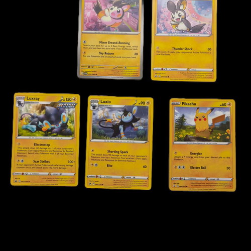 Pokémon Lightning Type Collectible Cards Set