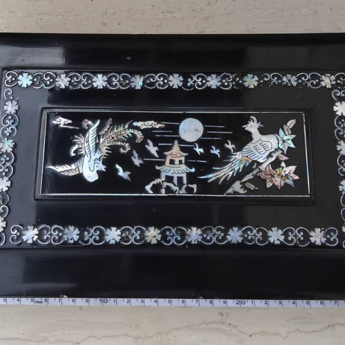 Korean Smoking Box used with Mother of Pearl Inlay Vietnam War