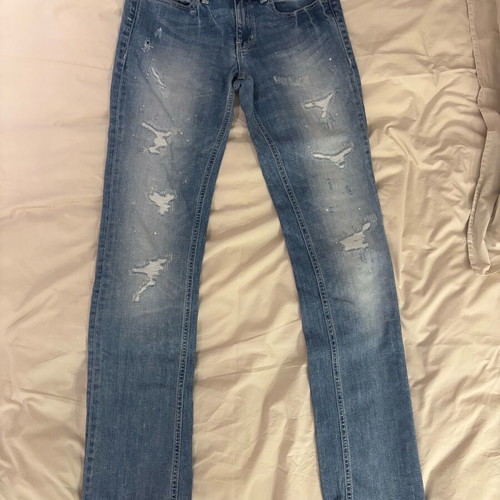 Guess jeans straight fit medium rise size 34 like new blue