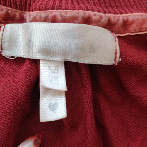 Bershka long-sleeve red blouse used, size M