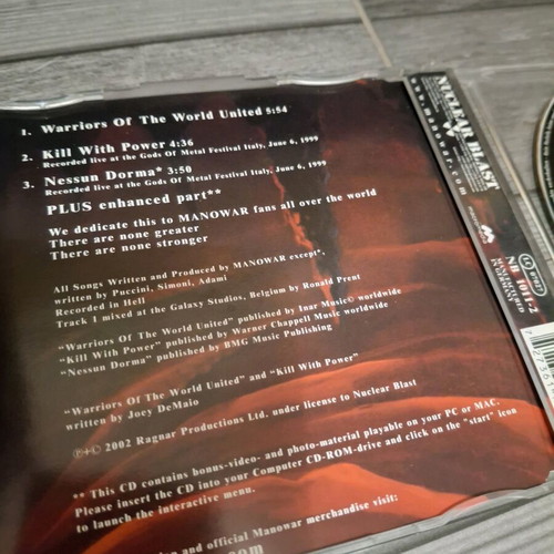 Manowar Warriors Of The World United CD like new, metal