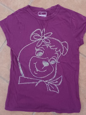 Zara tshirt with rhinestones like new, purple, size S