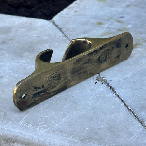 Vintage brass boat cleat decorative, used, 16 cm