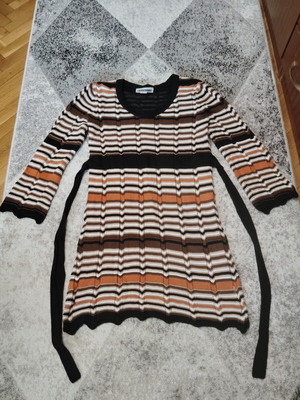 Women's knitted dress, multicolor, made to order