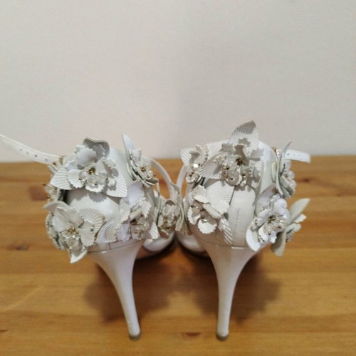 Dune London shoes used, white, size 39, wedding heels