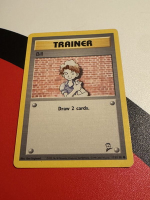 Pokémon Bill Base Set 2 Card used, very good condition