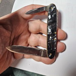 Vintage Inox Solingen Multitool Knife gray pearl used