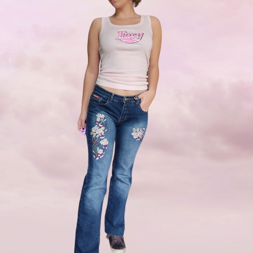 Y2K tank top αφορετό, ροζ, μέγεθος M