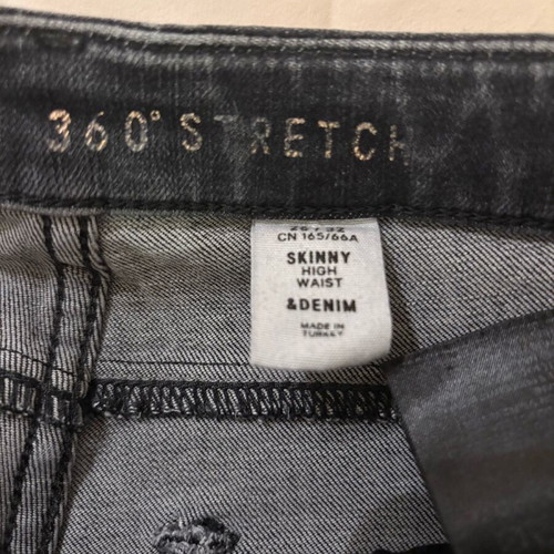 H&M jeans black, slim fit, high waist, size 34 like new