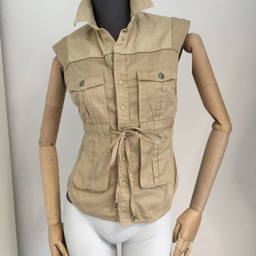 Diesel Women Cotton/Linen Vest XS like new, brown
