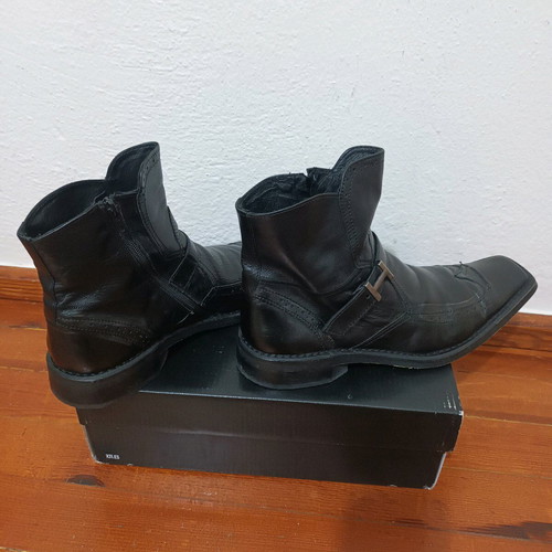 Texter leather ankle boots used, size 42, black