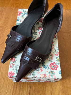 Vintage Zara mules shoes brown size 38 like new