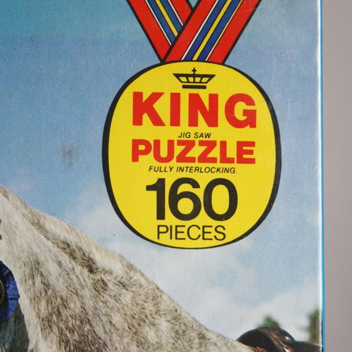 Vintage 70's King Puzzle Horse Riding 160 Pieces Puzzle Sealed new